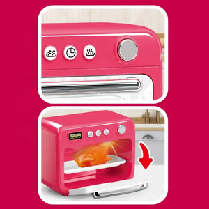 لعبة مطبخ صغيرة تعمل بالميكروويف مع ملحقات الطعام