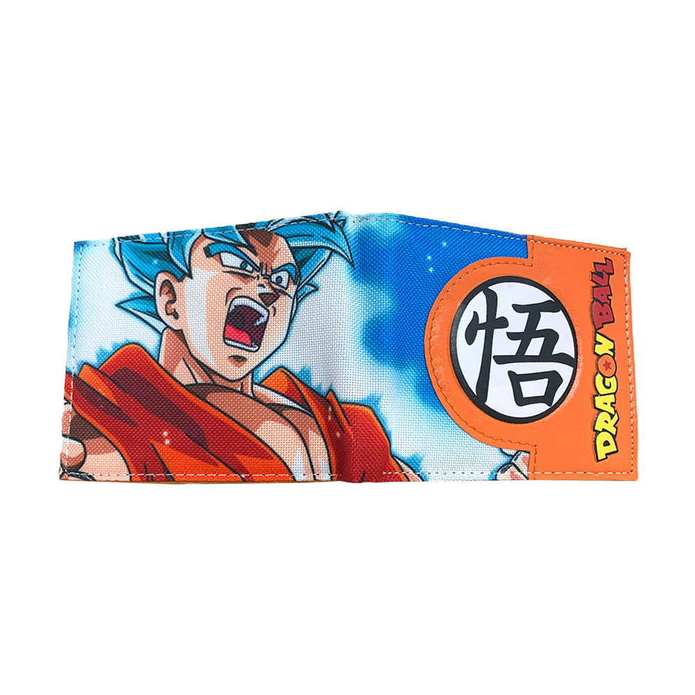 Blue Goku Printed PU Leather Wallet