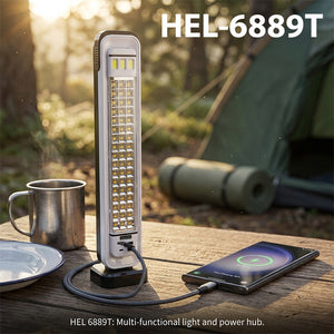 HEL-66889T-مصباح قابل لإعادة الشحن بالطاقة الشمسية وUSB
