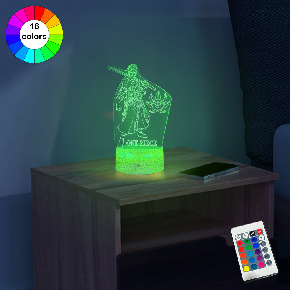 3D Illusion Lamp Anime Zoro From One Piece