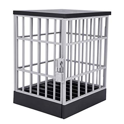 Prison cell phone cage with lock and key