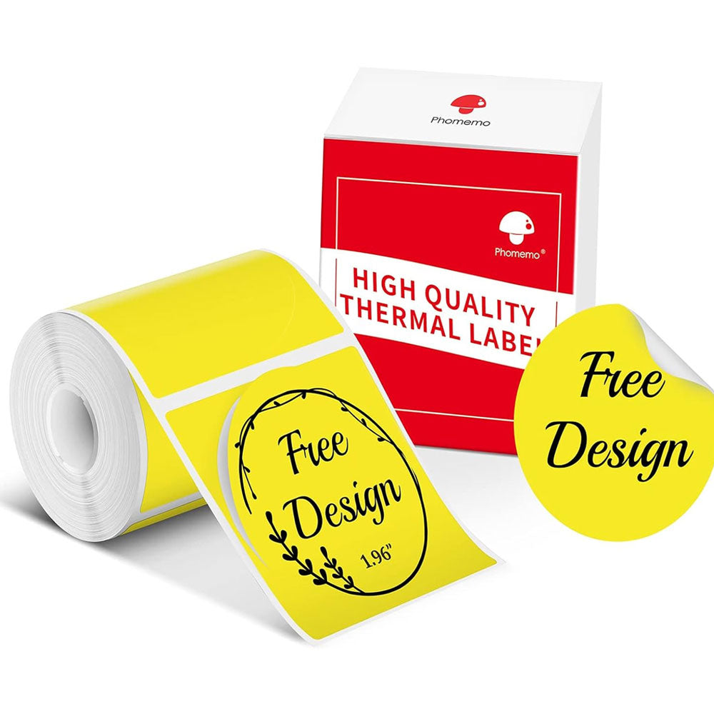 Phomemo Printer Labels 50x50mm/140Pcs Round/Yellow