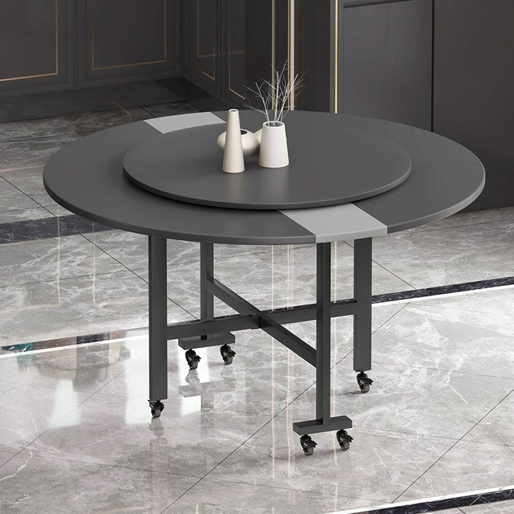 Round Foldable Dining Table With rotating table