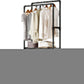 Clothes rack on wheels with 3 layers