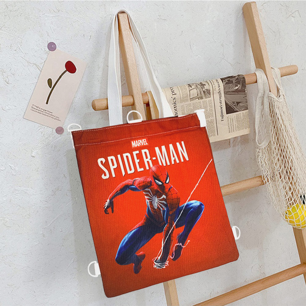 Spider Man Printed Multipurpose Canvas Tote Bag