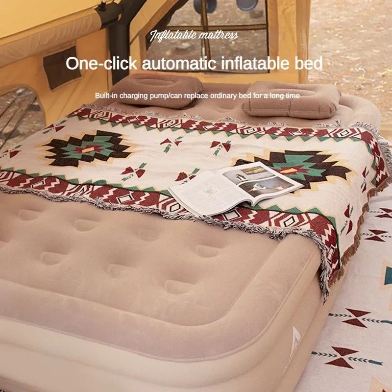 Two-person self-inflating air mattress