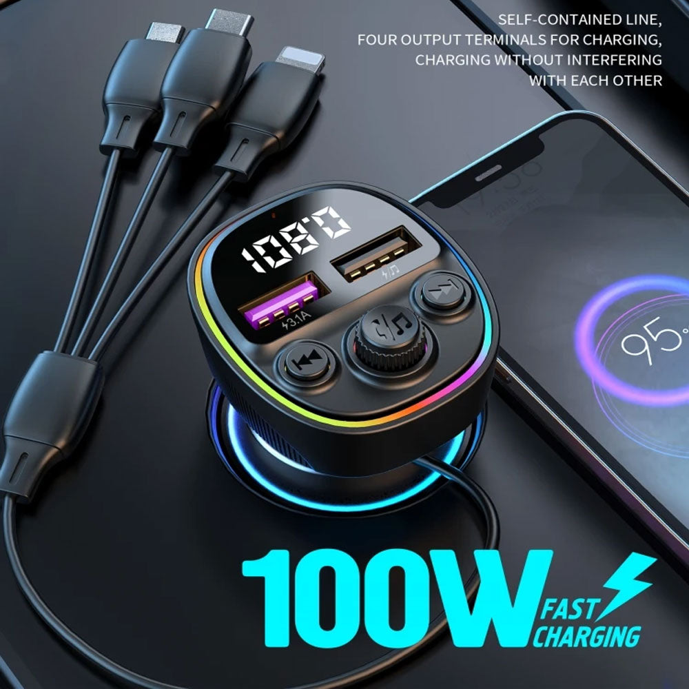 KAKUSIGA Fast Charging Car FM Transmitter PD100W