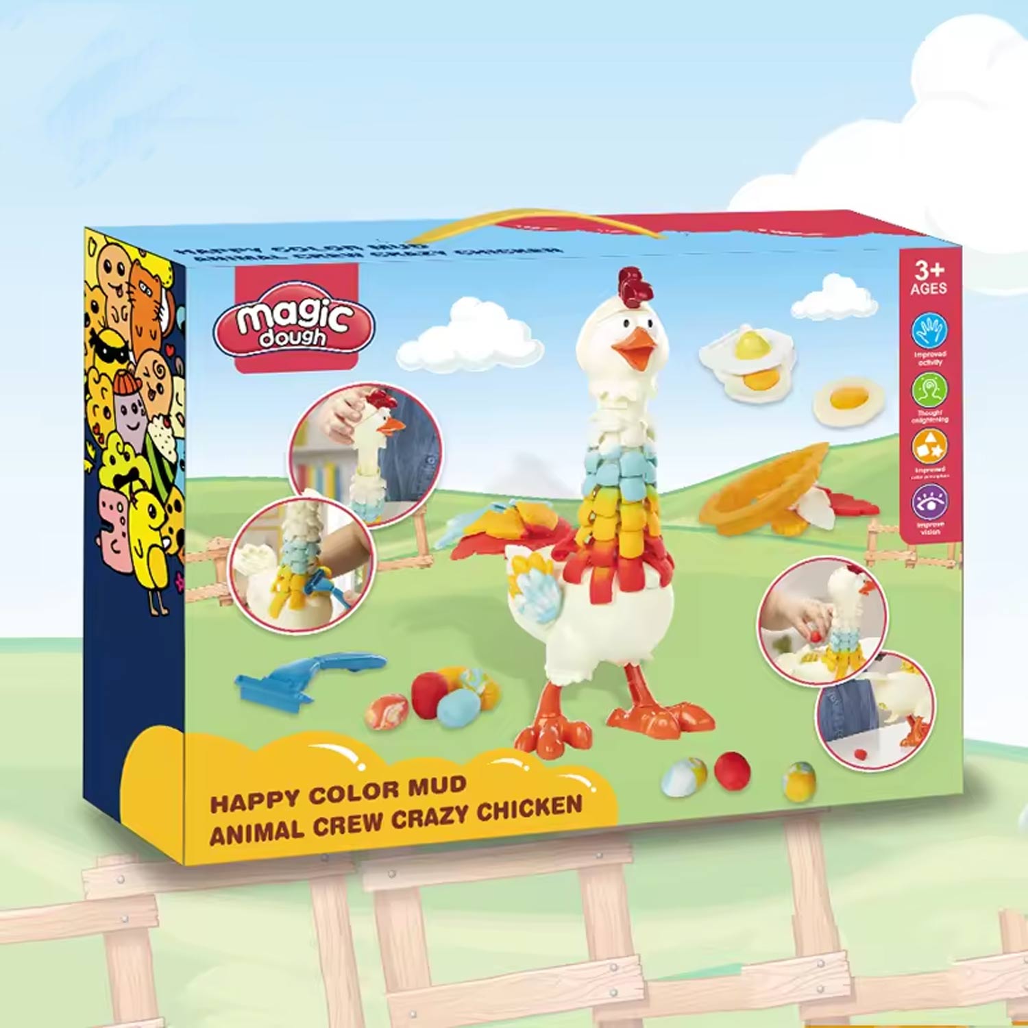 chicken play clay set DIY kindergarten magic dough