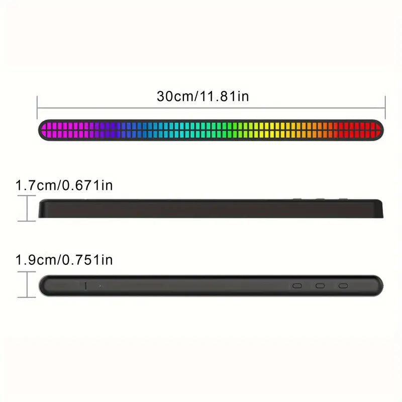 ضوء إيقاعي لاسلكي للتحكم بالصوت RGB، قطعة واحدة