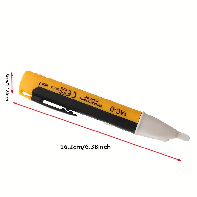 قلم ‏كاشف الطاقة الكهربائية بالإستشعار بقدرة 90 ~ 1000 فولت