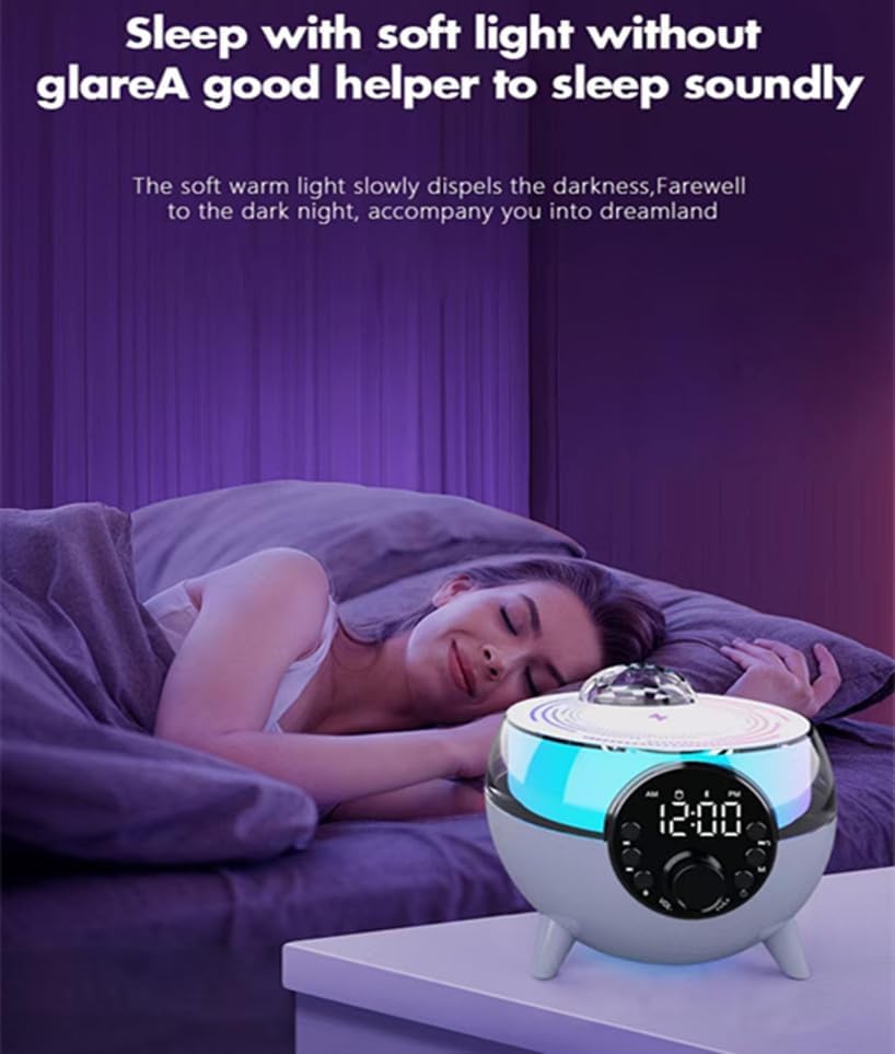 Smart Desk Lamp With Clock , Wireless Charging