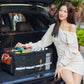 Foldable car trunk storage box