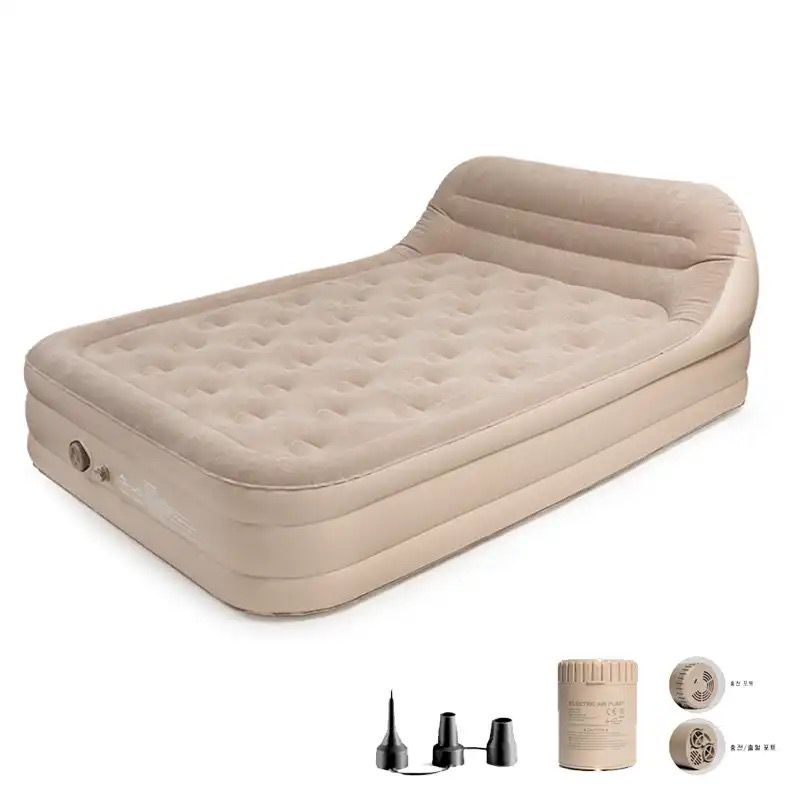 Inflatable Air Bed with Pump and Two Pillows