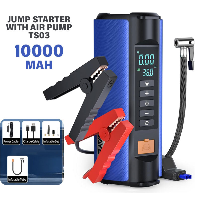 jump starter with air pump ts03 10000mah