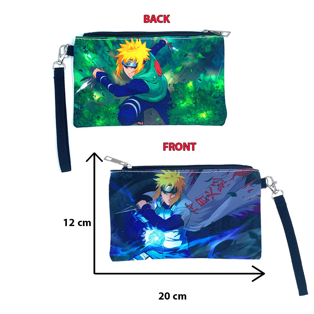 Minato Printed Zippered Pouch with Wrist strap