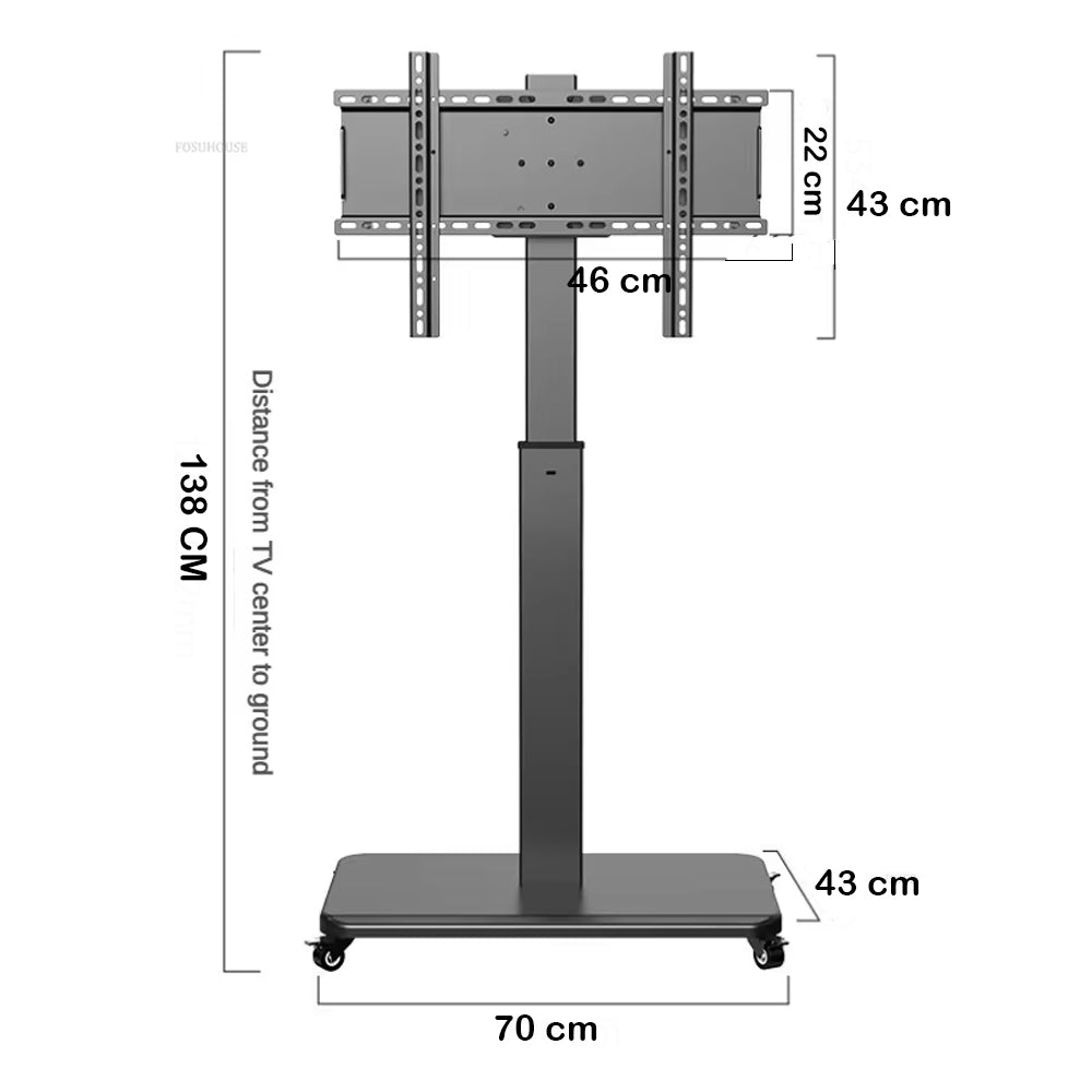 26-65 inch TV floor stand supports horizontal and vertical screen rotation living room bedroom