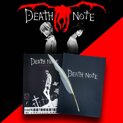 دفتر ملاحظات Death Note Cosplay وقلم ريش مع اقتباسات من الشخصيات