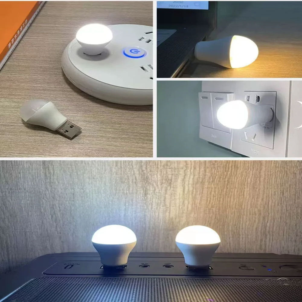 مصابيح LED بمقبس USB (ضوء أبيض) واحد قطعة 