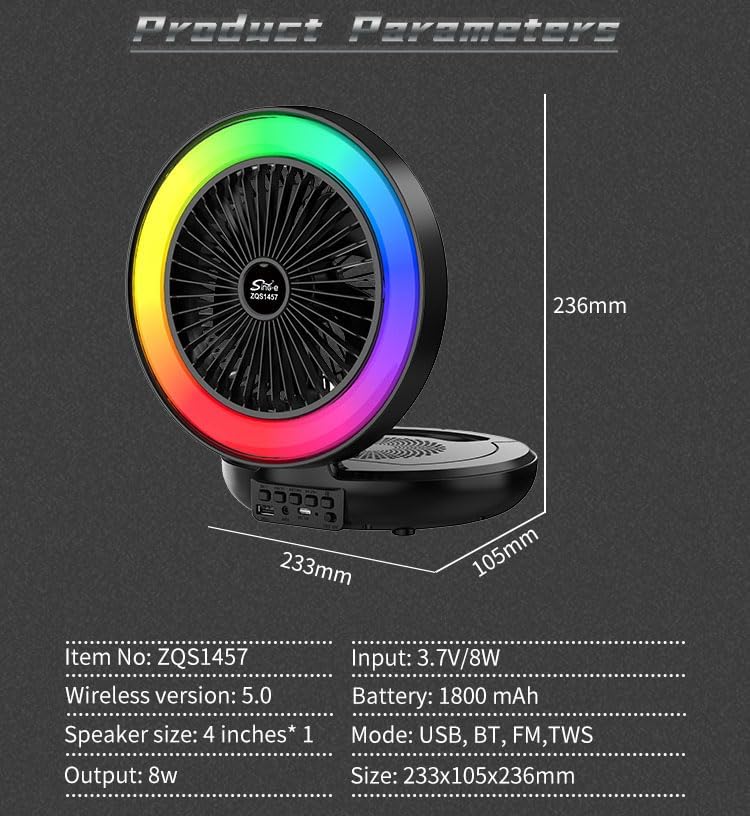 Sing-e ZQS1457 Portable Wireless Speaker