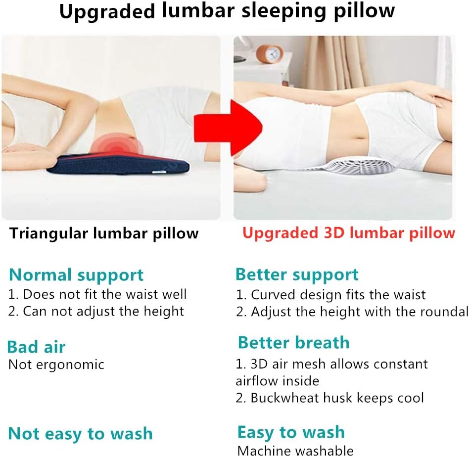 Lumbar pillow for lower back support