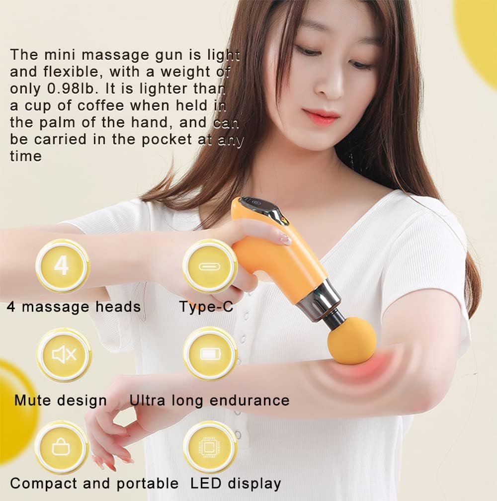 Massage Gun Percussion Muscle - (Black- 6 Speeds)