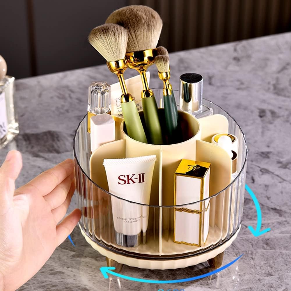 360 degree makeup brush holder and organizer