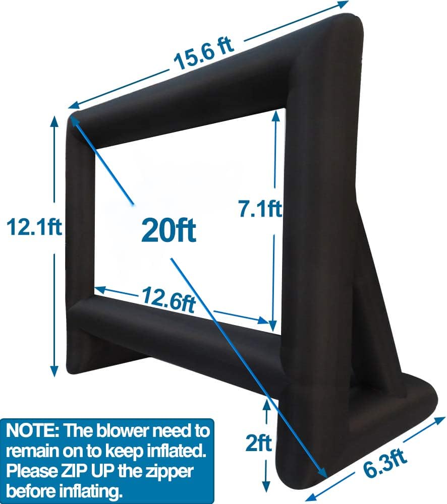 شاشة عرض قابلة للنفخ بطول16 / 20 قدم