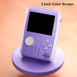 وحدة تحكم ألعاب صغيرة محمولة للأطفال مع 666 لعبة كلاسيكية ريترو بطارية قابلة للشحن 3 بوصة - بنفسجي