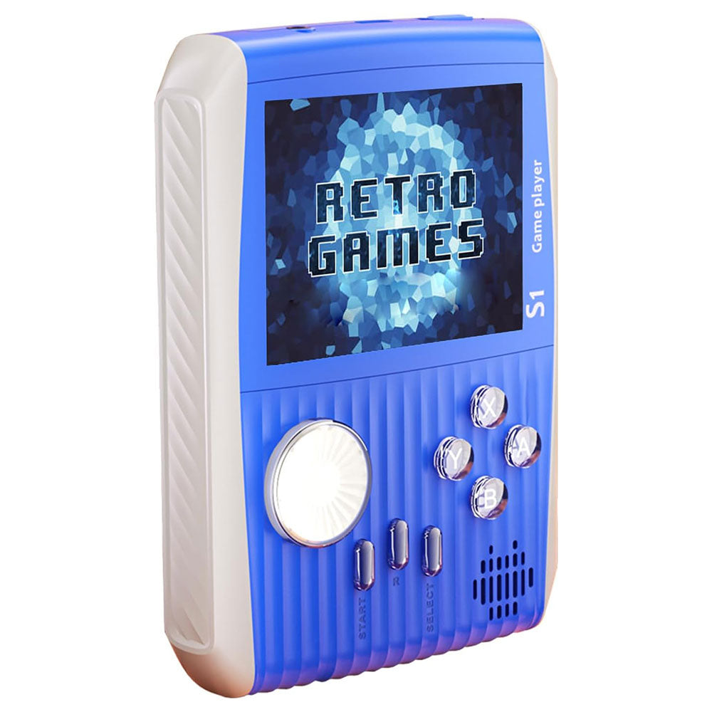 666 Classic Retro Toys for Kids, Rechargeable Battery 3 Inch Screen - Blue