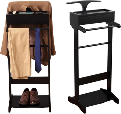 حامل ملابس مع طاولة علوية