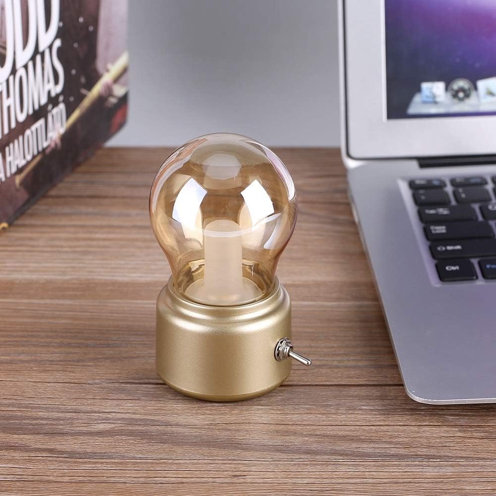Rechargeable Mini LED Bedside Night Light Gold