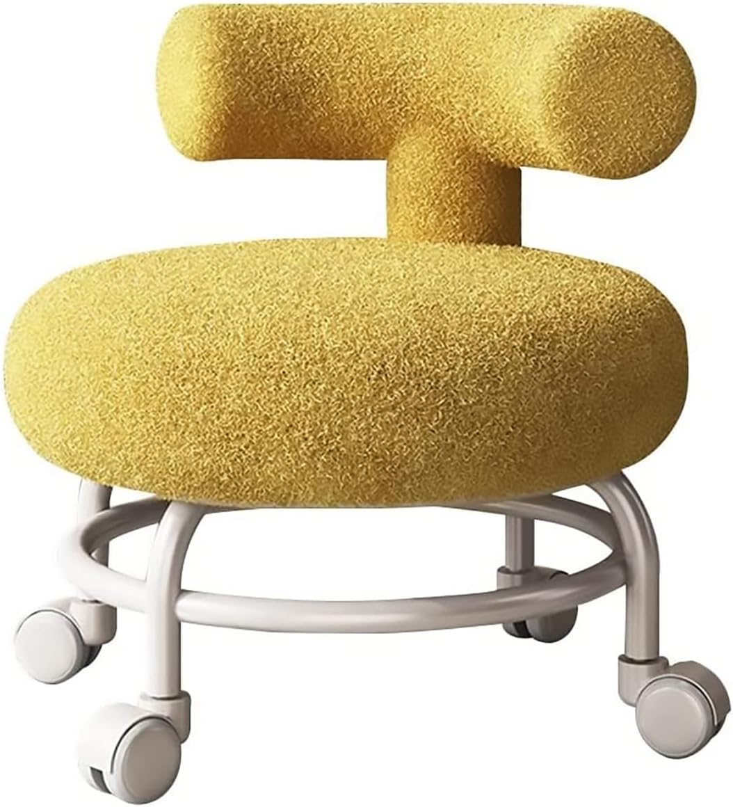 Durable chair with velor seat and wheels