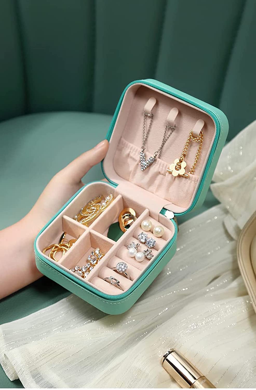 Storage box for jewelry organization