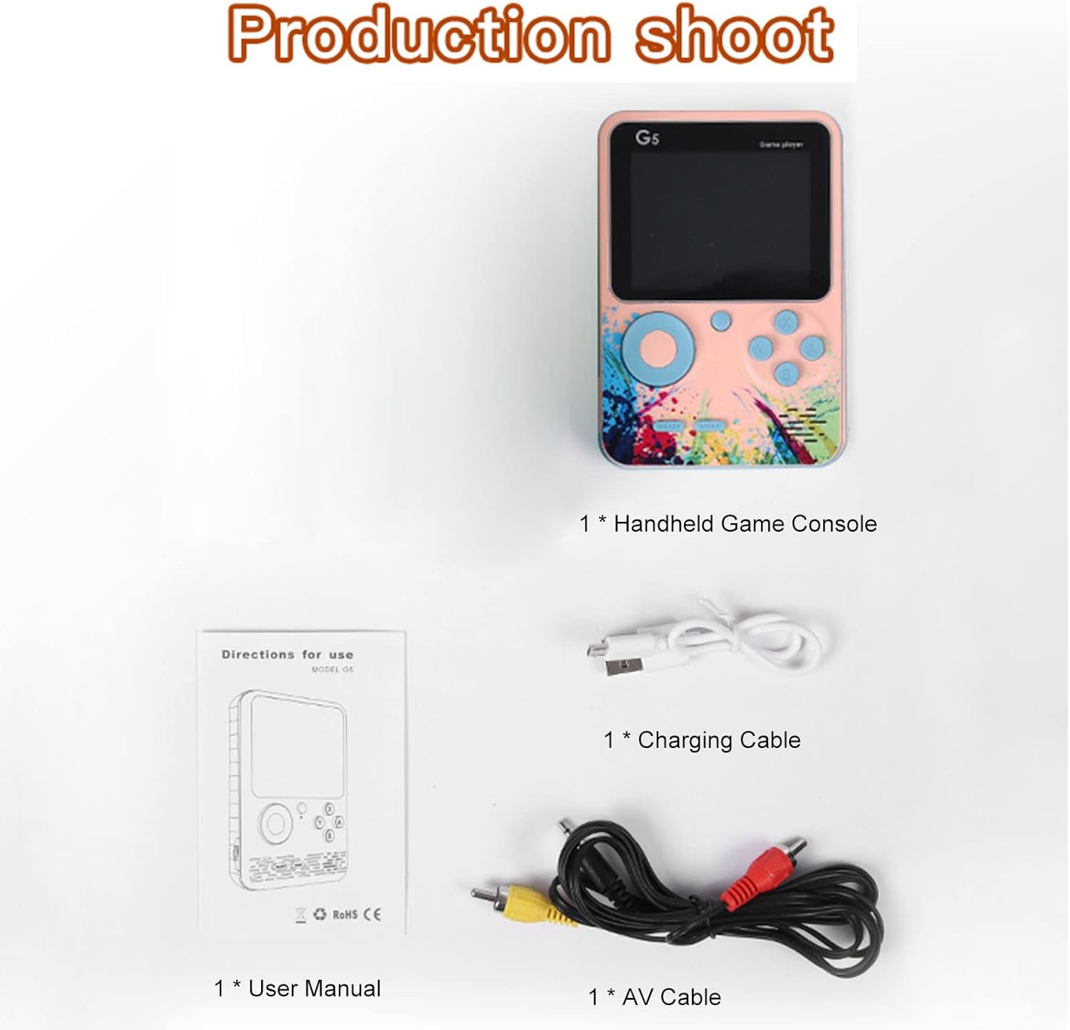 G5 3.0 Inch Full-color Screen Game Console With 500