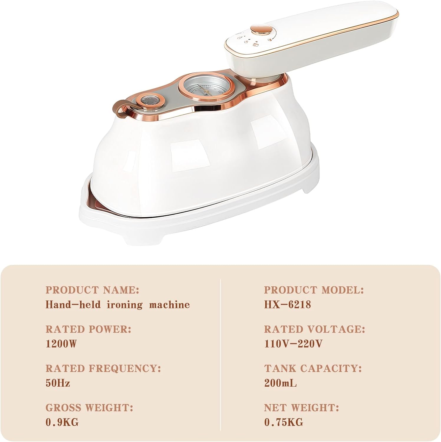 Portable steam iron for home and travel