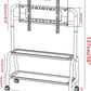 حامل تلفزيون متنقل على عجلات 360 درجة مقاس 32-65 بوصة
