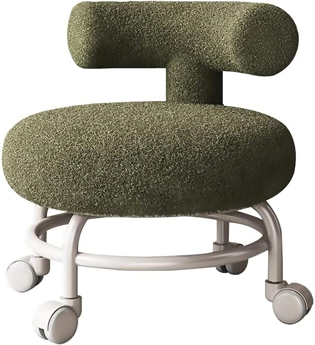Durable chair with velor seat and wheels