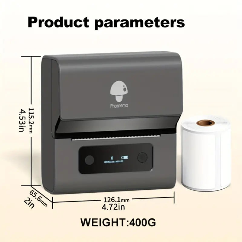 Phomemo M221 Bluetooth thermal label printer / Black&Gray