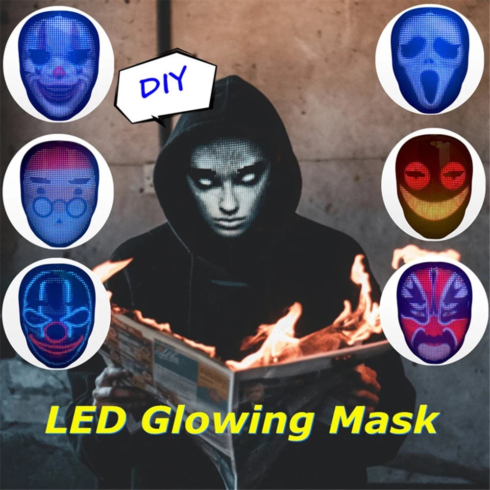 Full Color LED Changing Face Mask Smart Bluetooth APP
