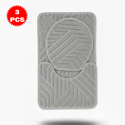 طقم سجاد حمام من 3 قطع مضاد للانزلاق