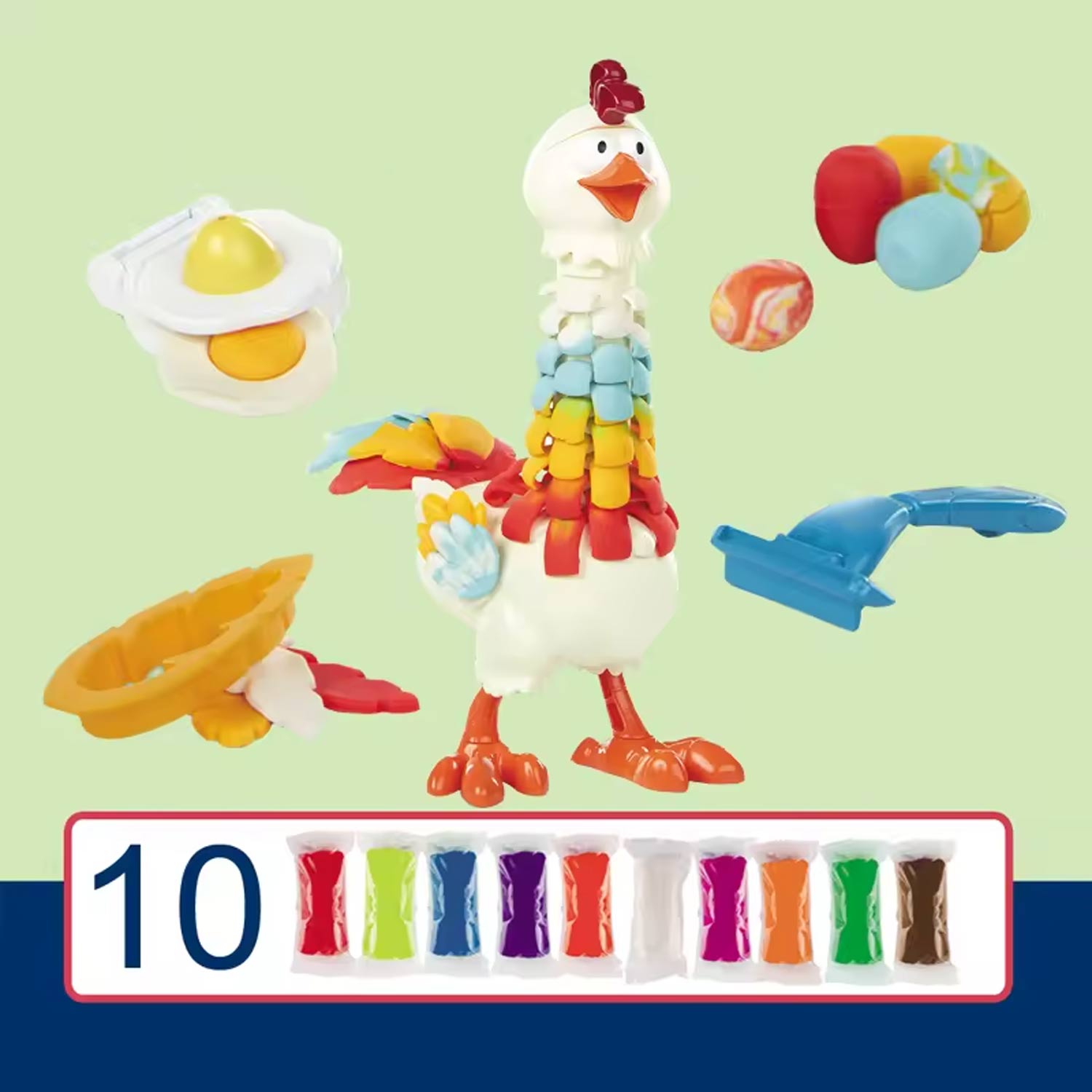 chicken play clay set DIY kindergarten magic dough