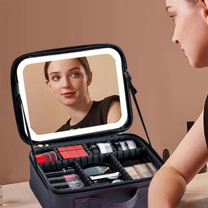 Makeup Cosmetic Bag With mirror