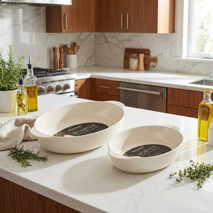 طبق تحميص بيضاوي مستطيل