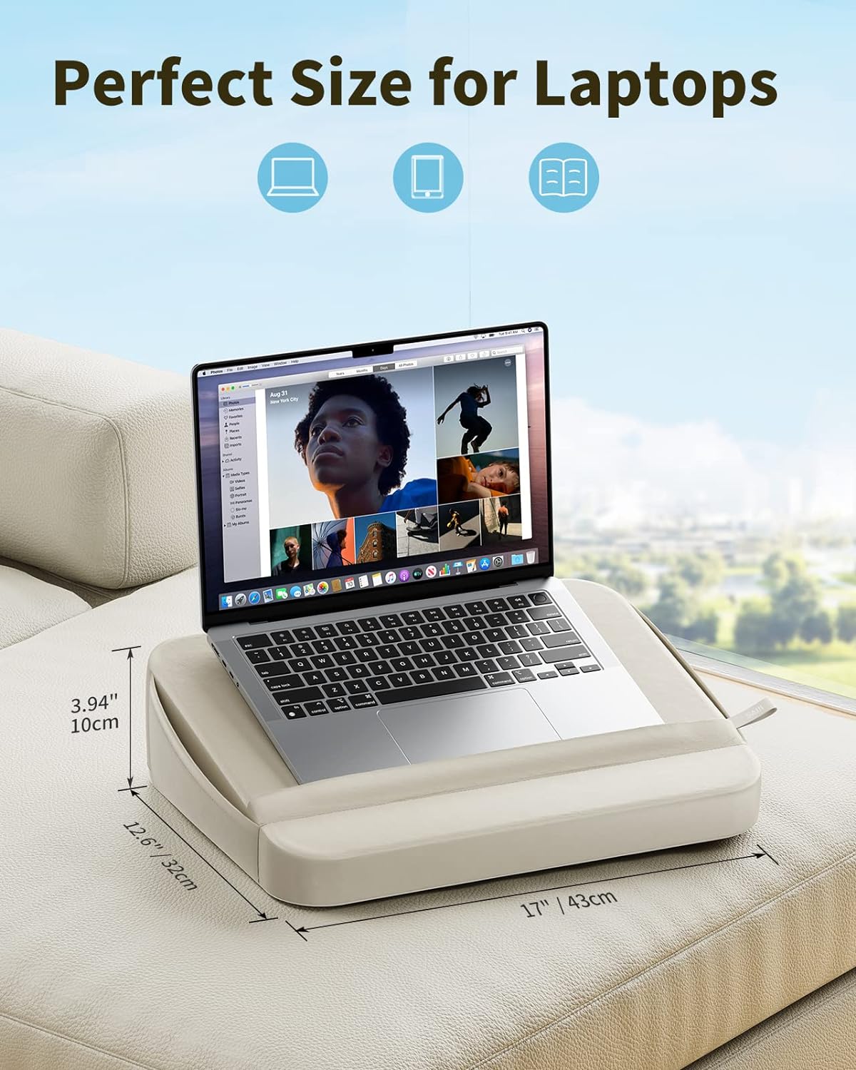 SAIJI Laptop Lap Desk Pillow