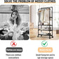 Clothes rack on wheels with 3 layers