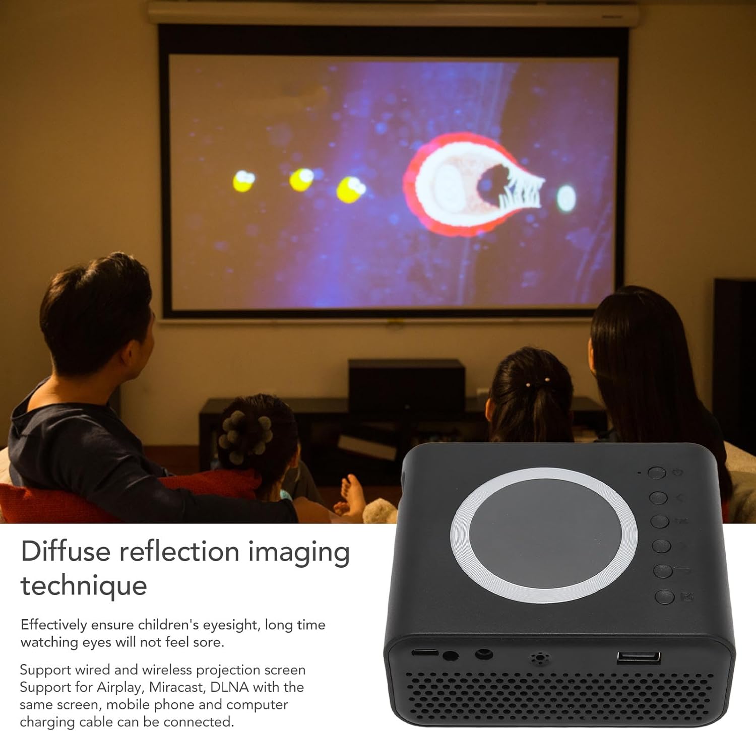 YT300 LED Mobile Video Mini Projector Home