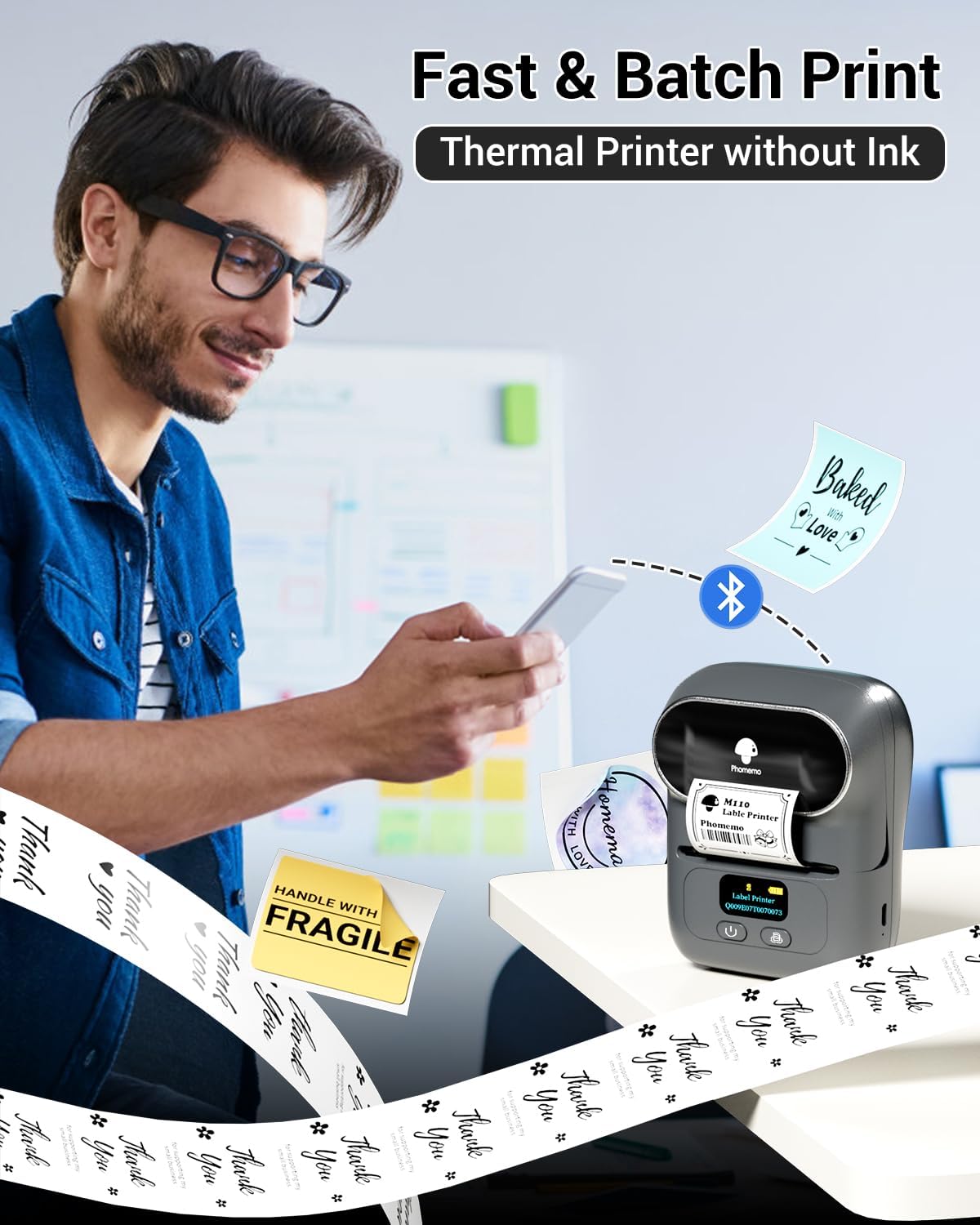 Phomemo M110 Thermal Mini Printer - Gray