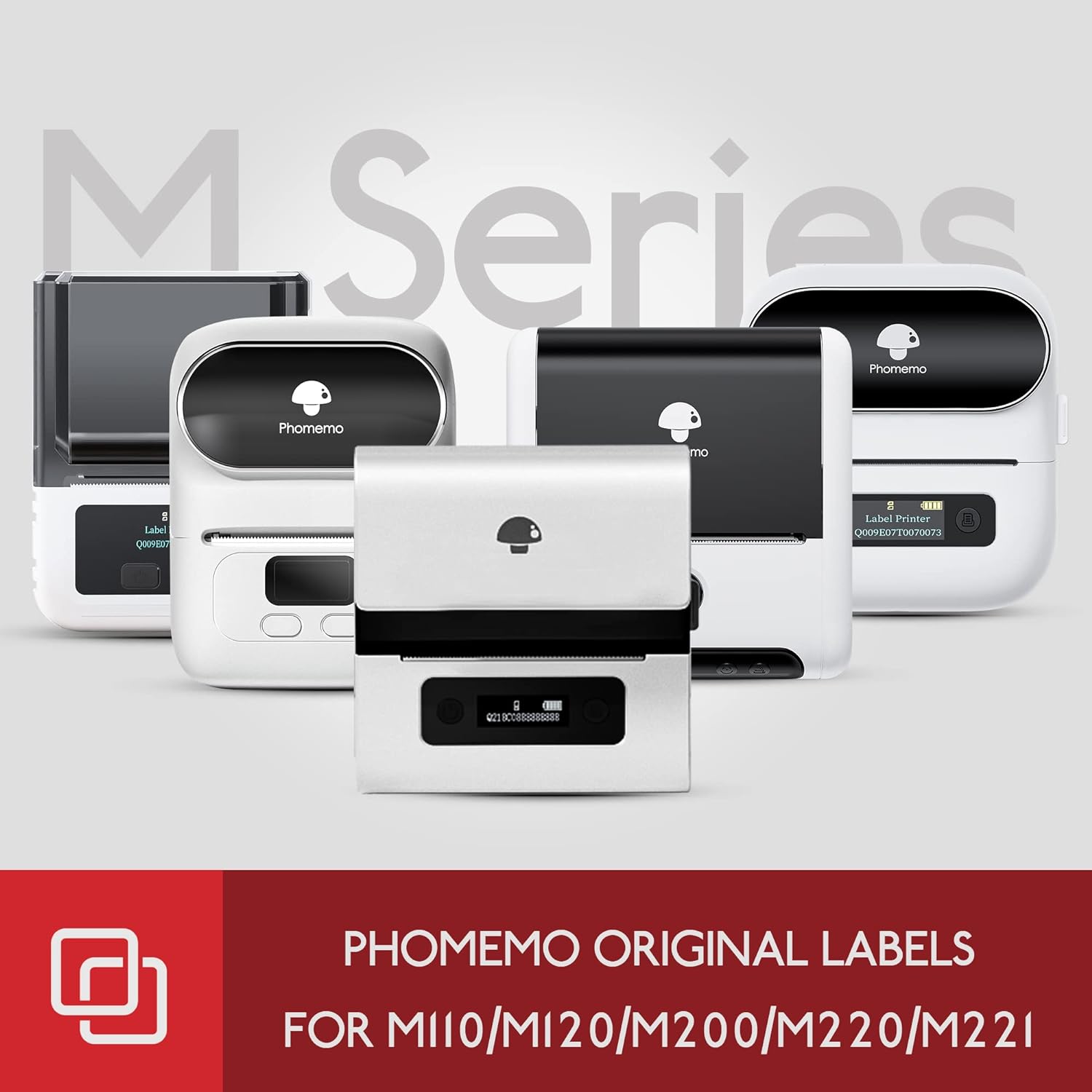 Phomemo Printer Labels 40x30mm/230Pcs Square/White