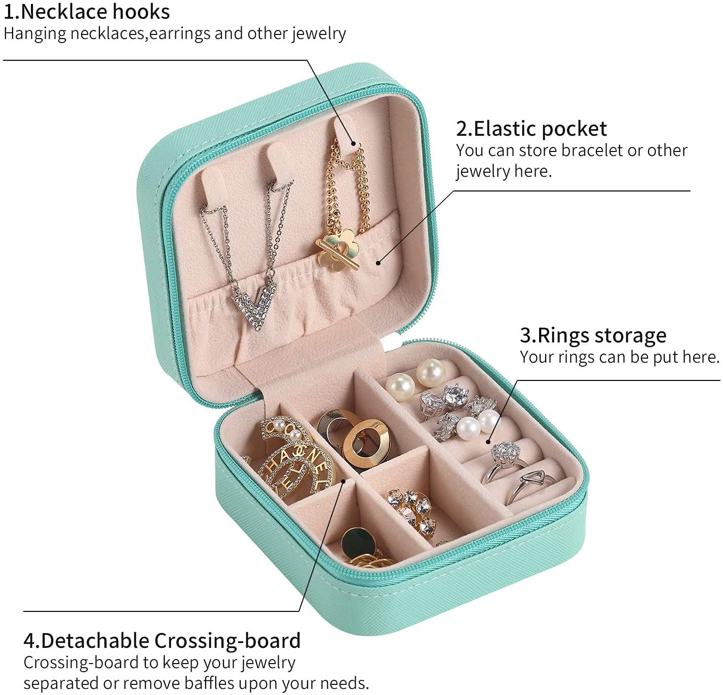 Storage box for jewelry organization