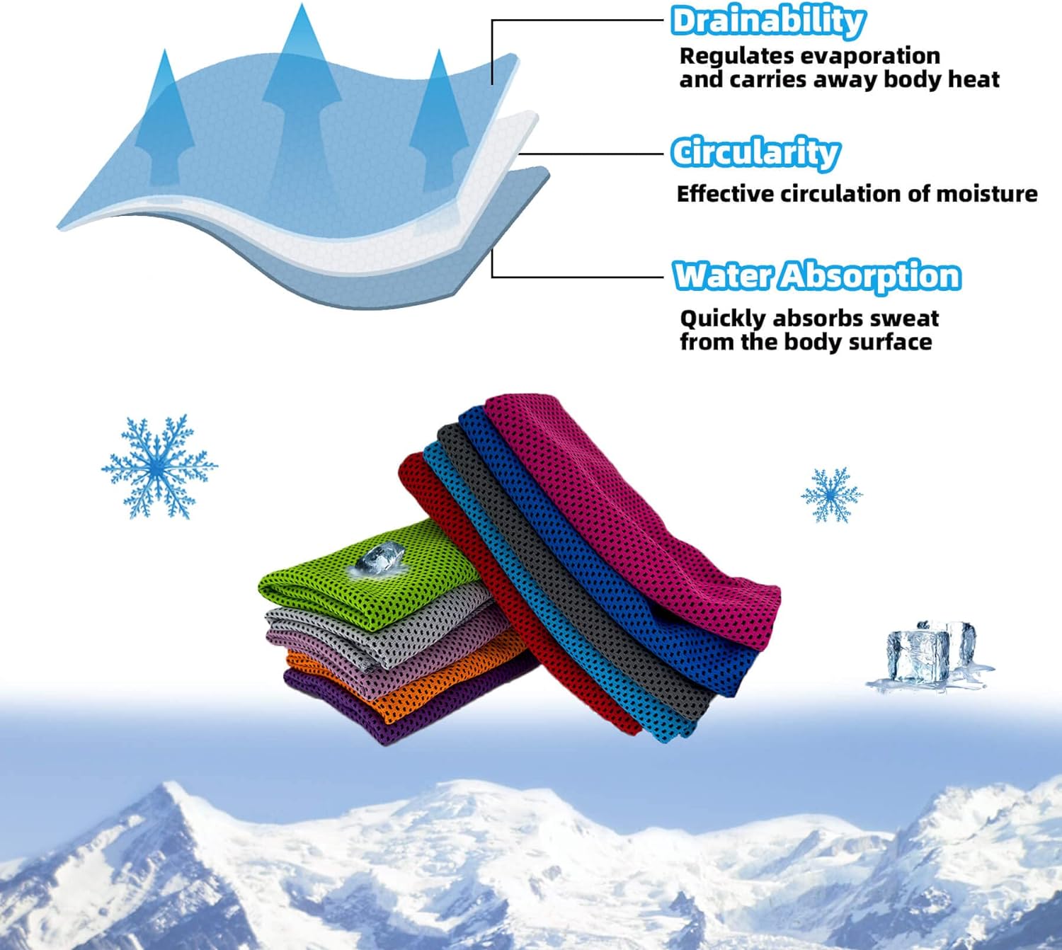 Pack Microfiber Cooling Towels - 1pcs